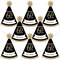 Big Dot of Happiness Adult 60th Birthday - Gold - Mini Cone Birthday Party Hats - Small Little Party Hats - Set of 8